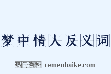 梦中情人反义词是什么意思的图片